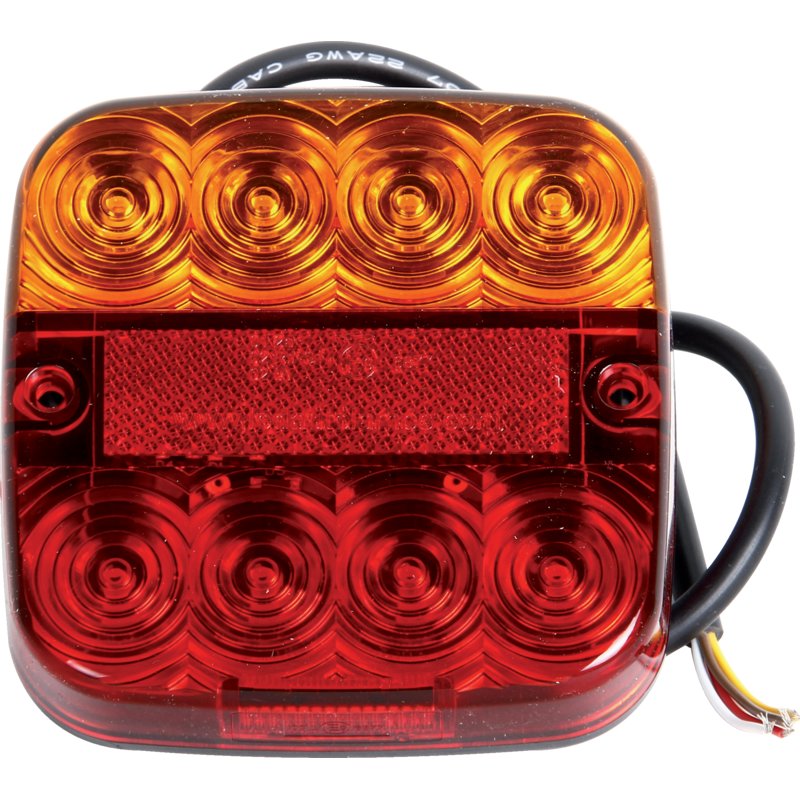 LED Rückleuchte Blink- Brems- Schlussleuchte, 107 x 107 x 23 mm