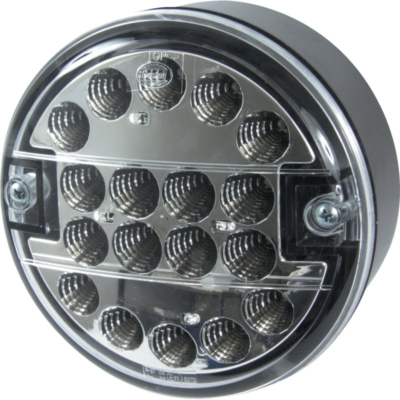 LED Rückleuchte Blink- Brems- Schlussleuchte, klar, d = 140 mm