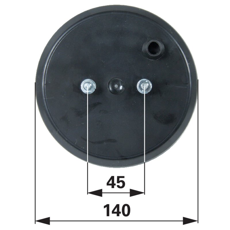 LED Rückleuchte Blink- Brems- Schlussleuchte, klar, d = 140 mm