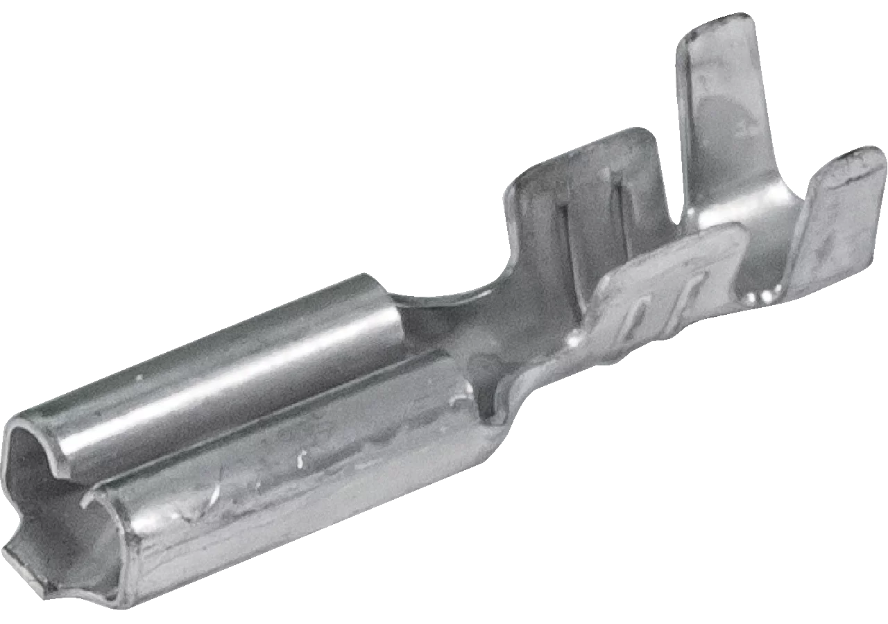 Flachsteckhülse 2,8 mm, unisoliert, mit Rastnase, 100 Stück GartenShop24 - Hochwertige Gartengeräte