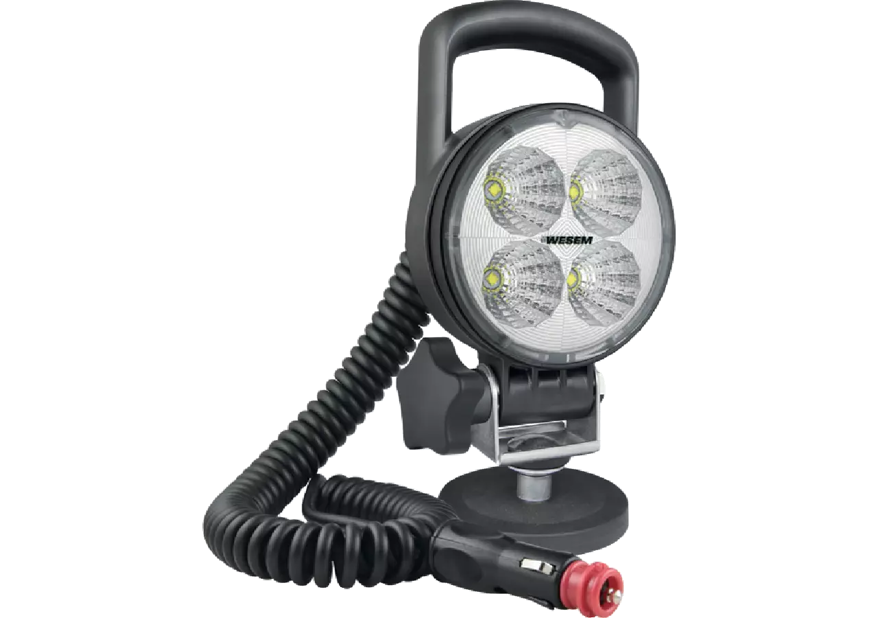 LED Arbeitsscheinwerfer 12 / 24 V, 2000 lm, nah, mit Magnethalterung und Ausschalter WESEM