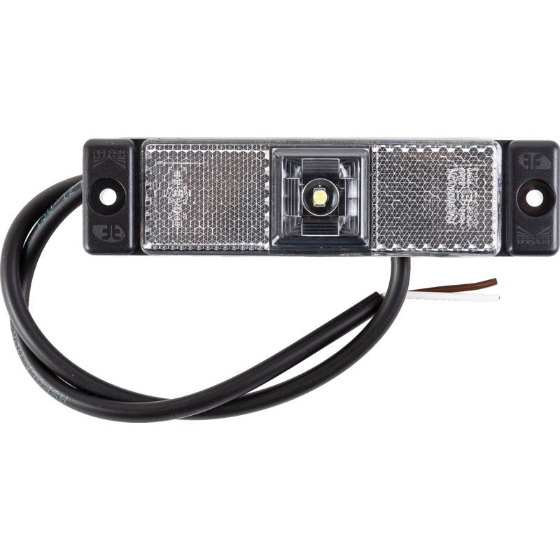 Fabrilcar LED Positionsleuchte weiß, vorne, 130 x 32 x 14,5 mm 42-3474-101 – Positionslichtslicht Rückstrahler weiß 0