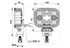 LED Arbeitsscheinwerfer 1500 lm, 120 x 90 mm Carbonlux CEA