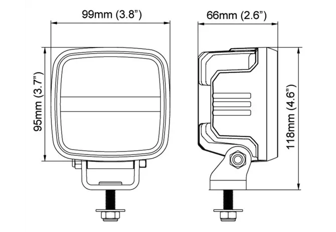 LED Arbeitsscheinwerfer 1000 lm, 99 x 118 mm Nordic Nordic Lights