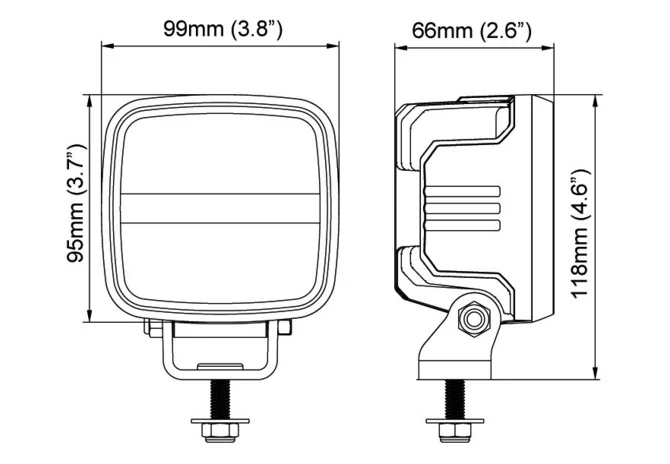 LED Arbeitsscheinwerfer 1800 lm, 99 x 118 mm Nordic Nordic Lights