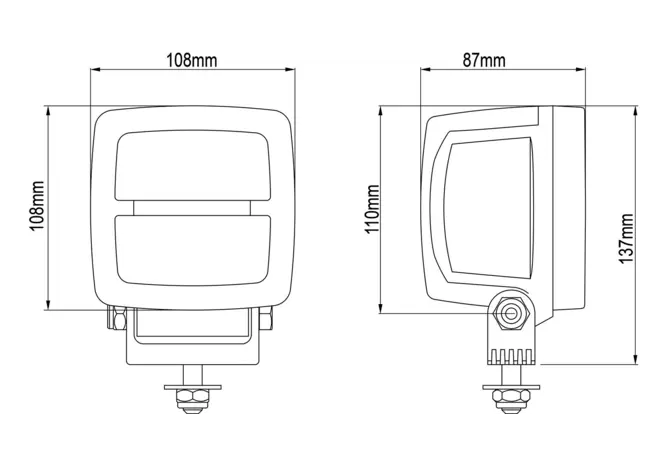 LED Arbeitsscheinwerfer 4200 lm, 108 x 137 mm Nordic Nordic Lights