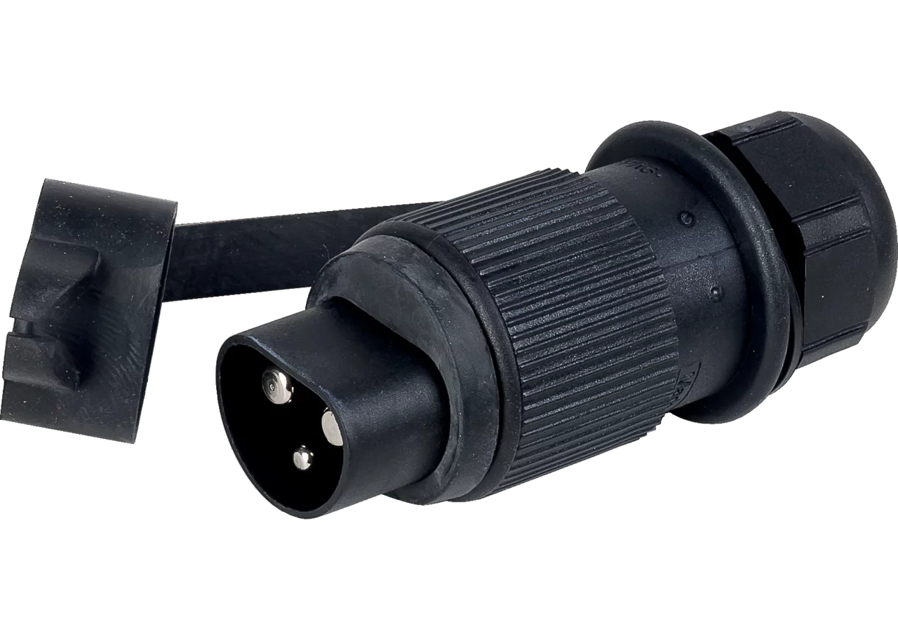 Stecker mit Flachsteckanschluss, 3 polig, 6 - 24V, 25 A DIN 9680 Erich Jaeger