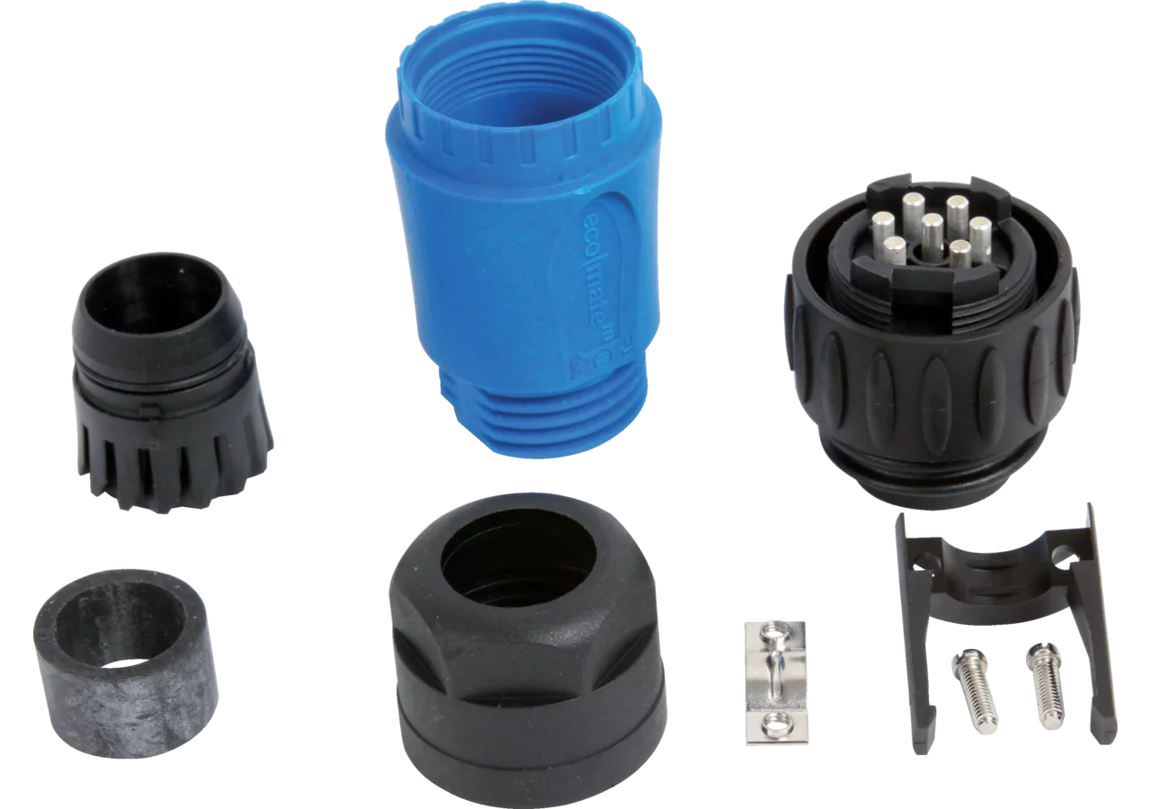 Stecker gerade, AMP, 6 + PE-polig GartenShop24 - Hochwertige Gartengeräte