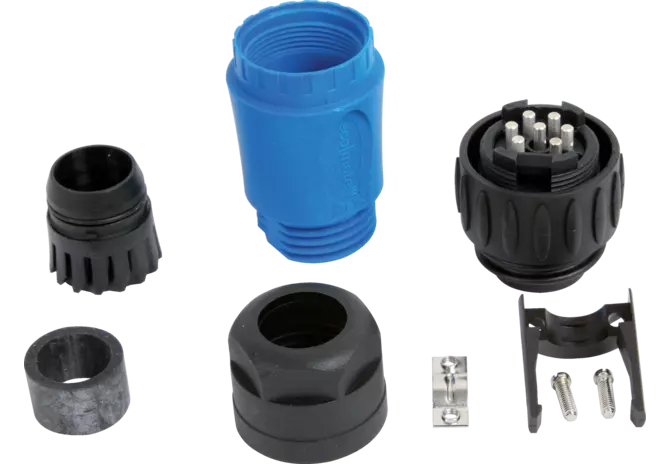 Stecker gerade, AMP, 6 + PE-polig GartenShop24 - Hochwertige Gartengeräte