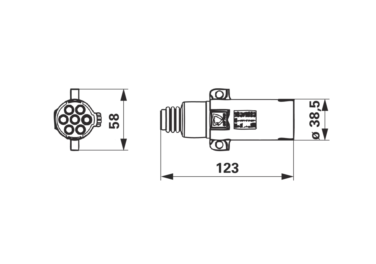 Stecker 7 polig, 12 V SAE J560 - Primary Erich Jaeger