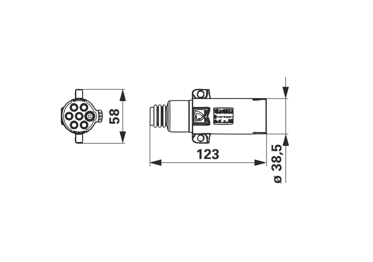 Stecker 7 polig, 12 V SAE J560 - Auxiliary Erich Jaeger