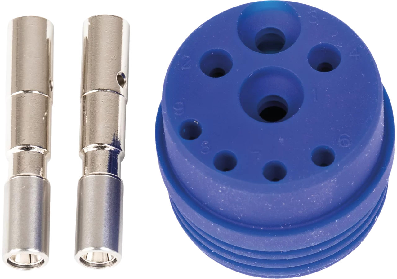 ISOBUS Kontaktdichtung Blau 10 mm², mit PWR Kontakten, 9polig, 12 V ISO 11783 - 2, IBIC Erich Jaeger