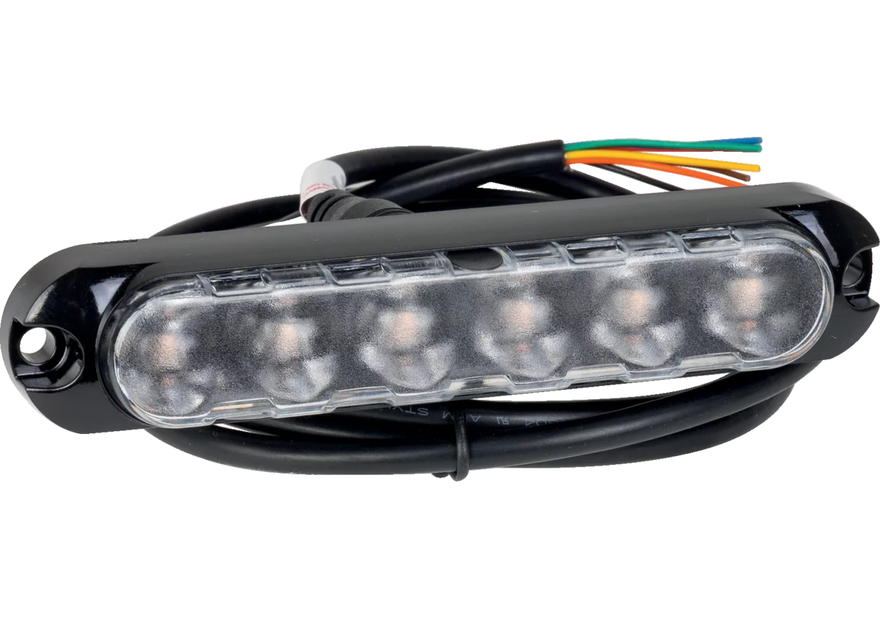 LED - Blitzleuchte 12 / 24 V, 6 LED, orange, Horizontal Gecko 6 GartenShop24 - Hochwertige Gartengeräte