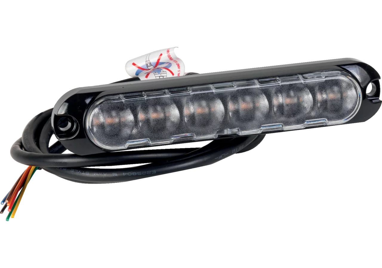 LED - Blitzleuchte 12 / 24 V, 6 LED, orange, Vertikal Gecko 6 GartenShop24 - Hochwertige Gartengeräte