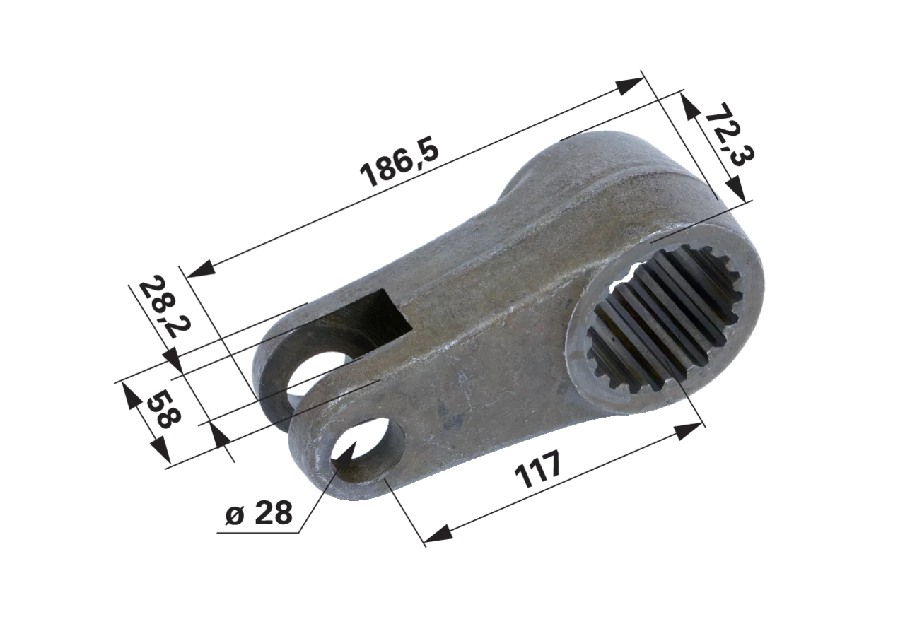 Hebel – passend für Steyr 1288730057 GartenShop24