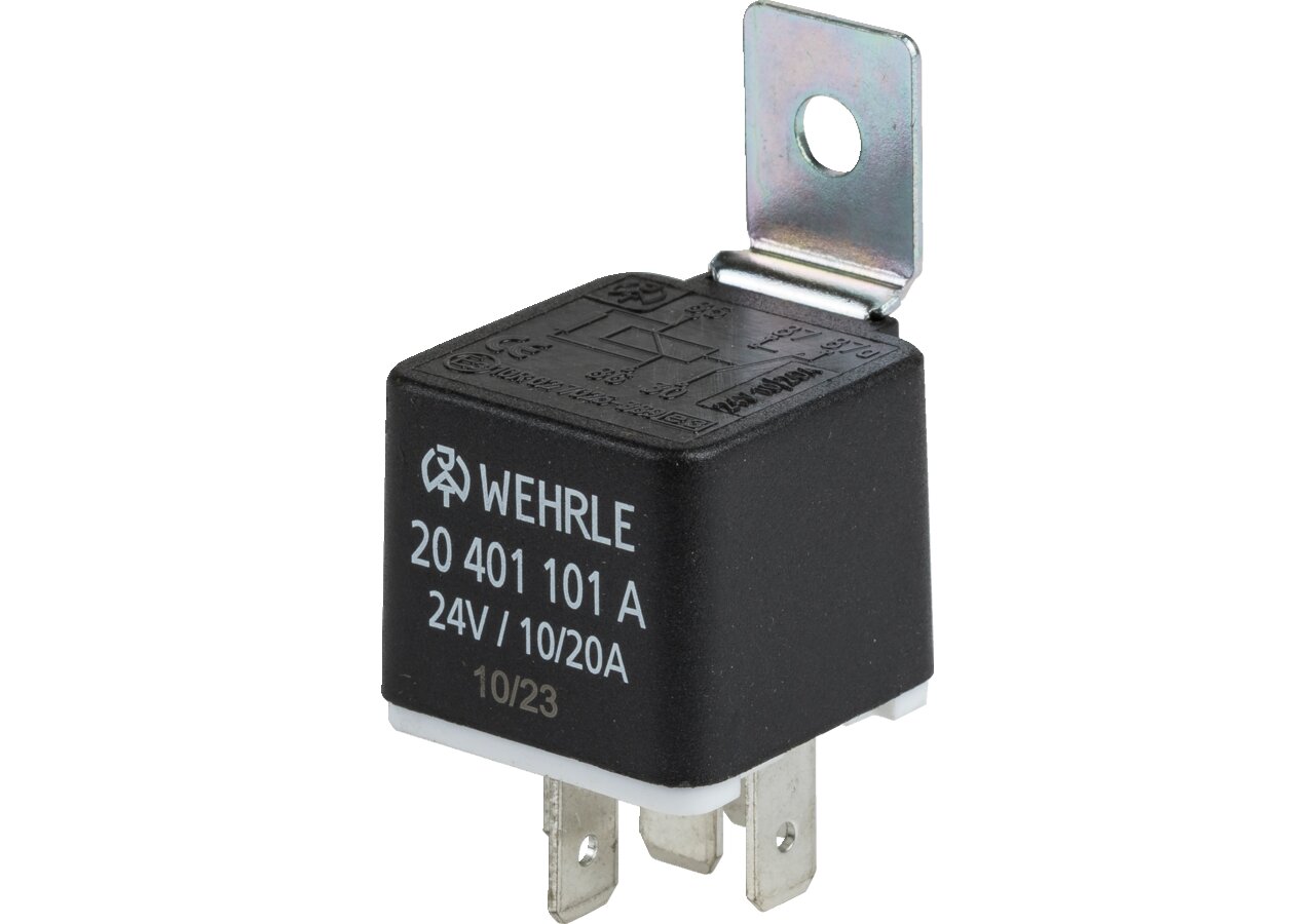 Wechslerrelais 24 V, 10 / 20 A, mit Widerstand Wehrle