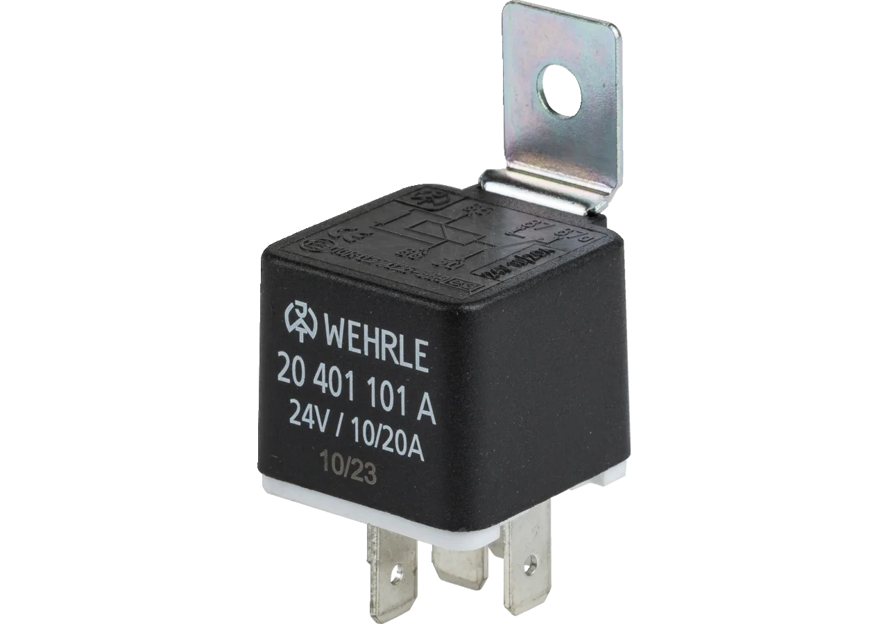 Wechslerrelais 24 V, 10 / 20 A, mit Widerstand Wehrle