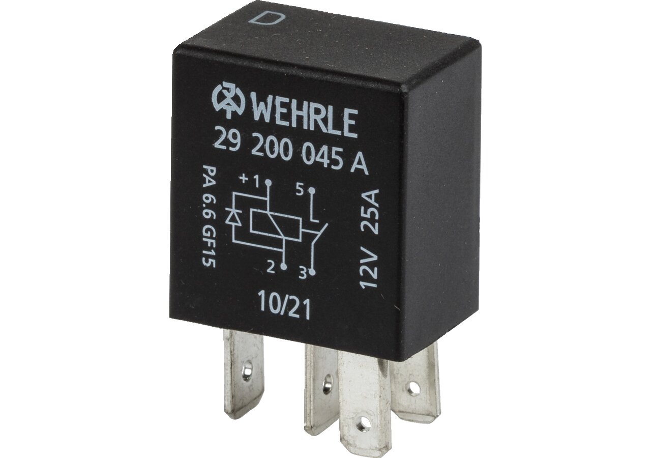 Relais Micro Schließer, mit Diode, 12 V, 25 A Wehrle