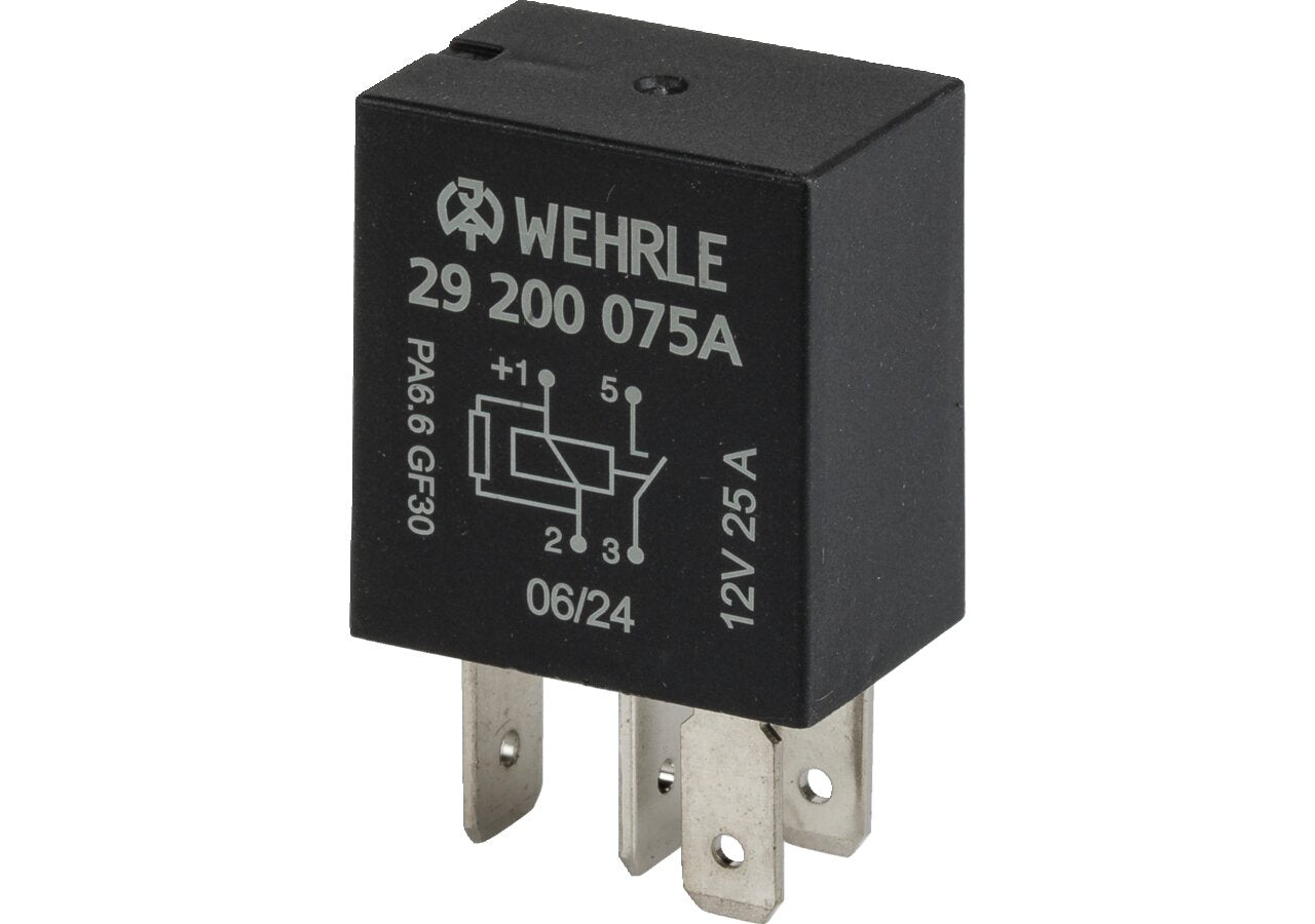 Relais Micro Schließer, mit Widerstand, 12 V, 25 A,4-polig Wehrle