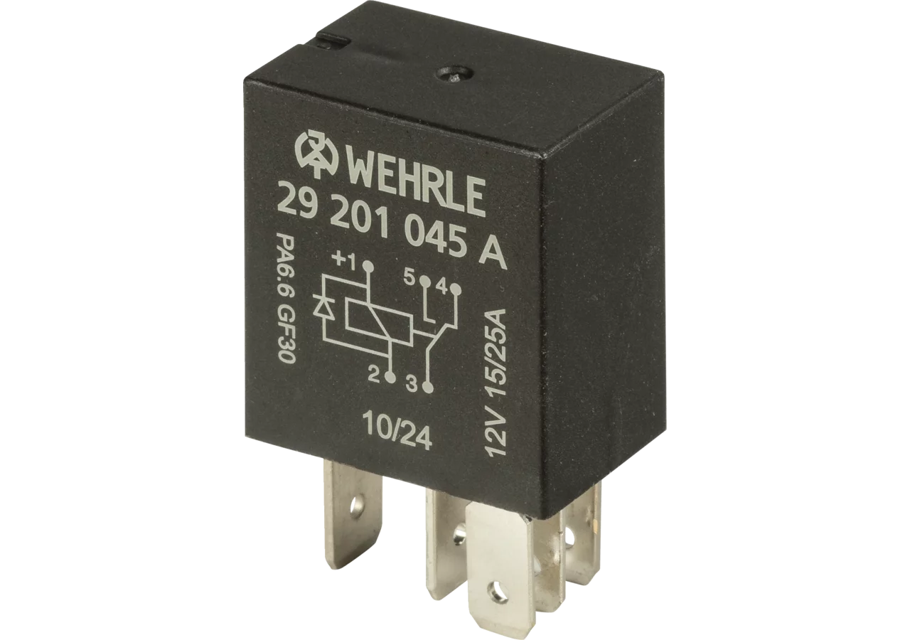 Relais Micro Wechsler, mit Diode, 12 V, 15/25 A, 5-polig Wehrle