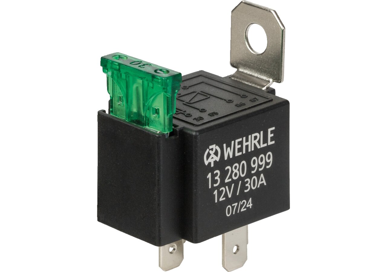 Schließerrelais 12 V, 30 A, mit Standard Flachsicherung GartenShop24 - Hochwertige Gartengeräte