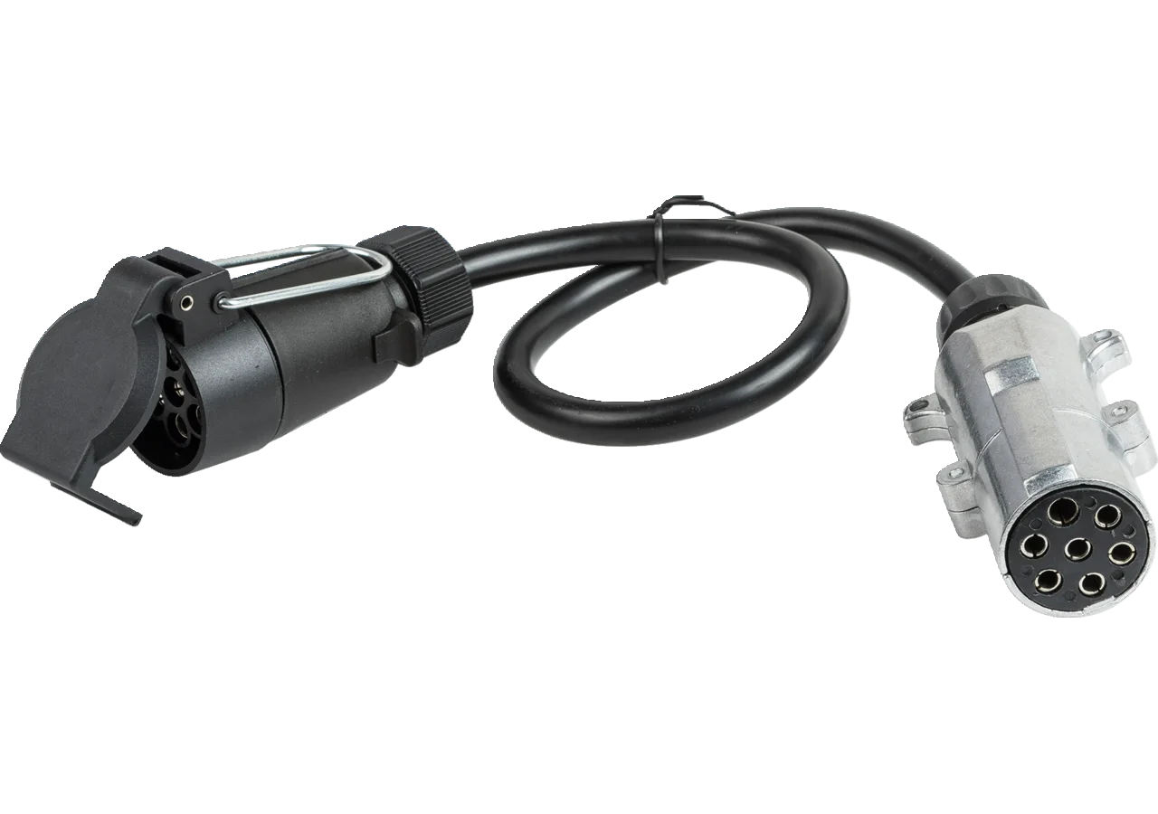 Kurzadapter- Leitung Stecker 7 polig, 12 V, Kupplungsdose 7 polig, 12 V SAE J560 / ISO 1724 Kabelquerschnitt 7 x 1,5 mm² Herth+Buss
