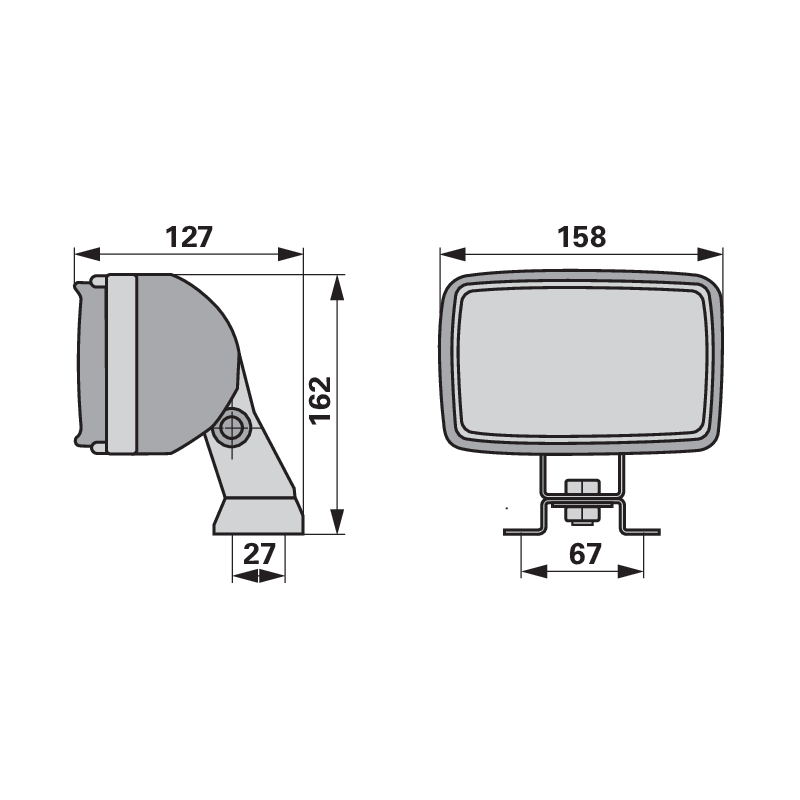 Hella Arbeitsscheinwerfer H3, 12/24V, rechts und Links