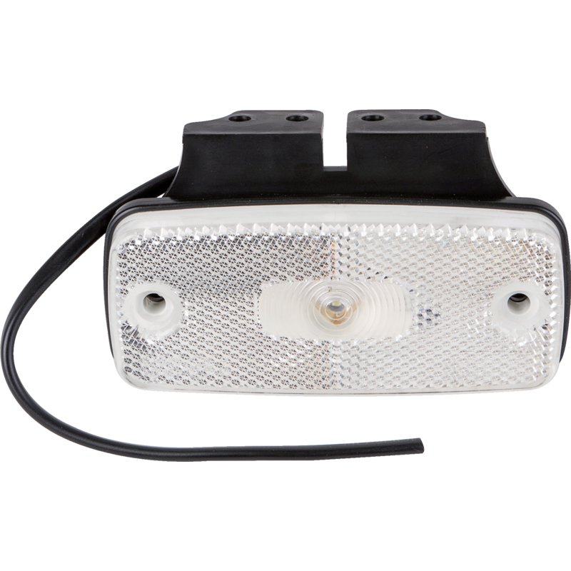 LED Begrenzungsleuchte weiß, mit Winkelbefestigung, 117 x 52 mm