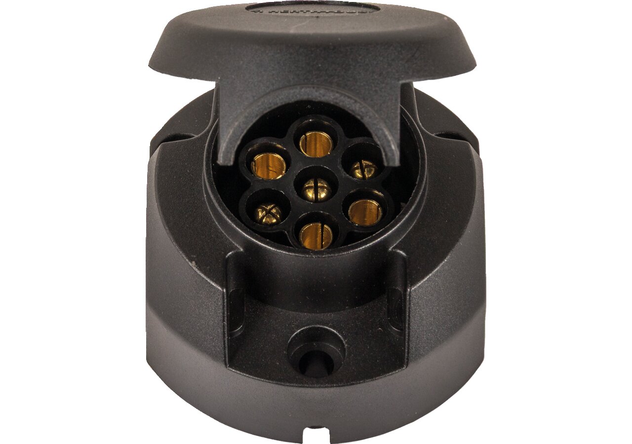 Steckdose mit Schraubanschluss, 7 polig, 12 V ISO 1724 - Typ N Herth+Buss