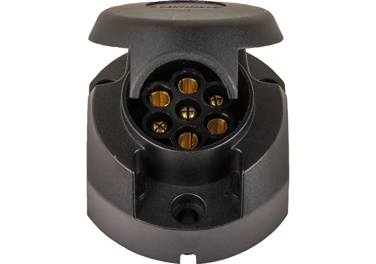 Steckdose mit Schraubanschluss, 7 polig, 12 V ISO 1724 - Typ N Herth+Buss