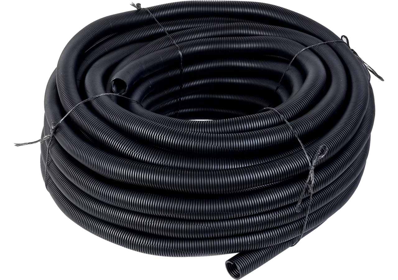 Wellrohr sinusgeschlitzt NW = 26 mm, schwarz, 25 m GartenShop24 - Hochwertige Gartengeräte