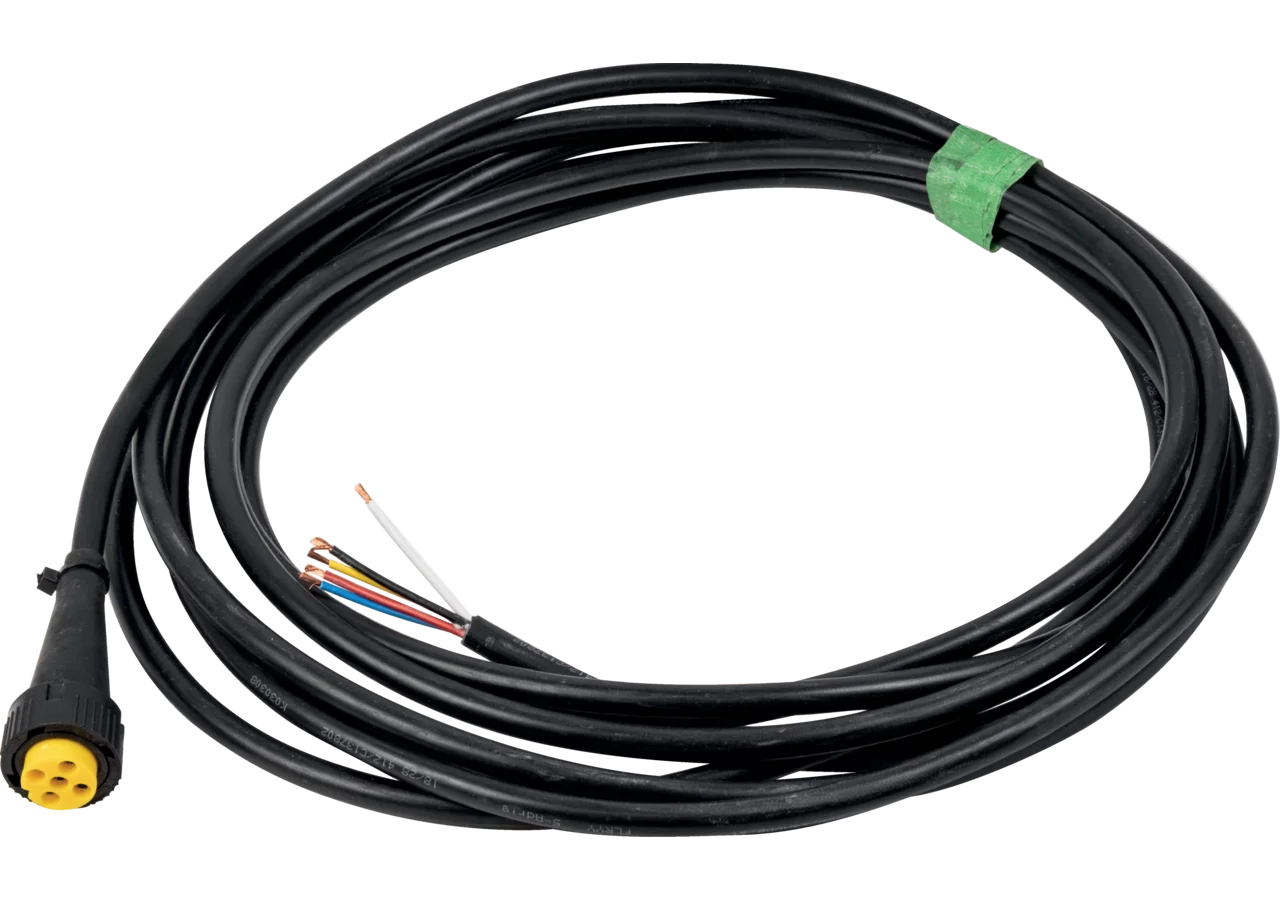 Anschlusskabel links, 5polig, Bajonett Buchse, 5m open end Kabel Sanube