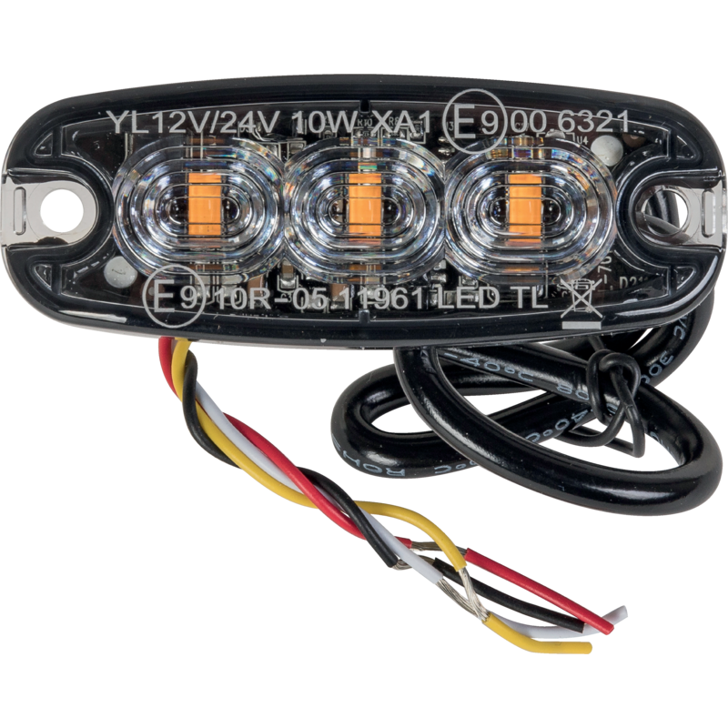 LED Blitzleuchte 12 / 24 V, 3 x LED – 3 verschiedene Blitzlichtmuster