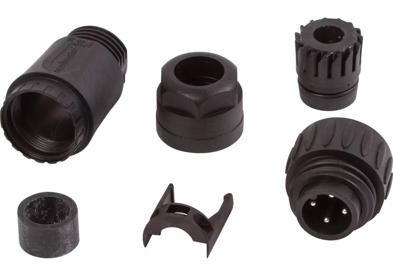 Stecker gerade, AMP 3 + PE-polig GartenShop24 - Hochwertige Gartengeräte