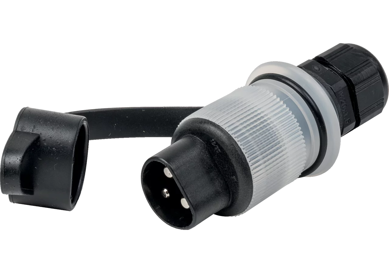 Stecker 3 pol. mit LED-Funktionskontrolle GartenShop24 - Hochwertige Gartengeräte
