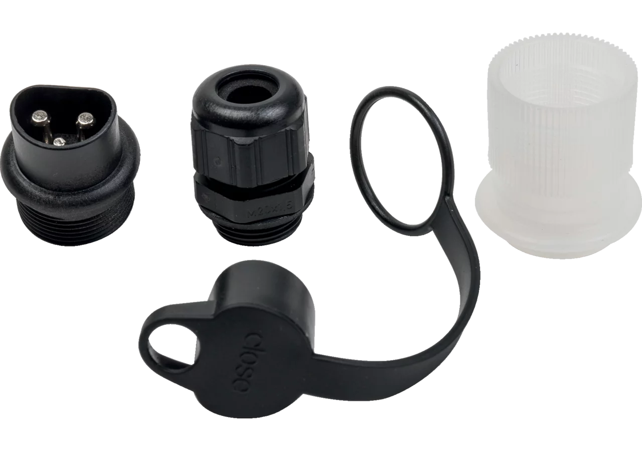 Stecker 3 pol. mit LED-Funktionskontrolle GartenShop24 - Hochwertige Gartengeräte