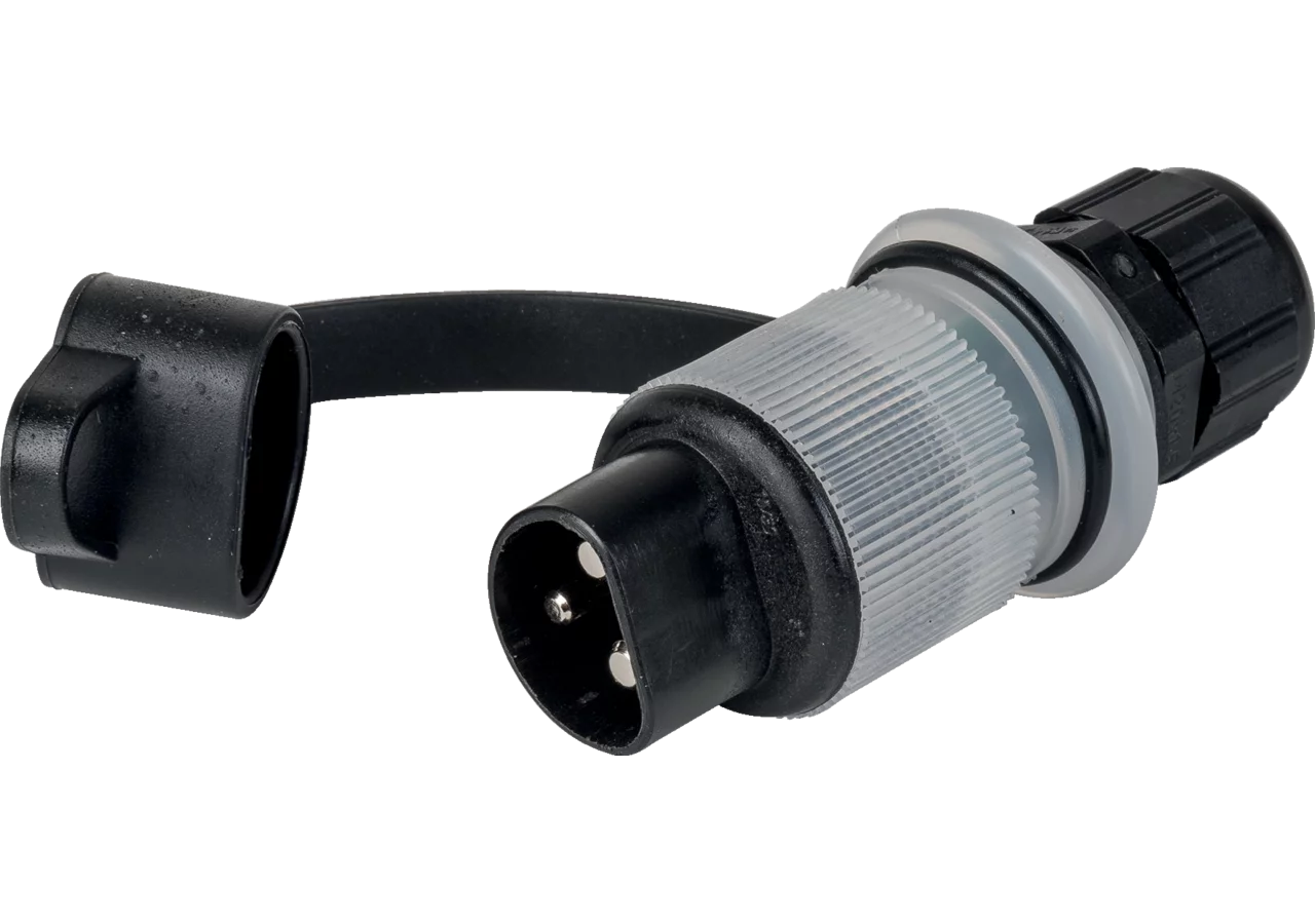 Stecker 3 pol. mit LED-Funktionskontrolle, 12 V Sicherung GartenShop24 - Hochwertige Gartengeräte