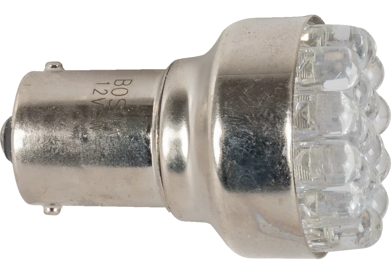 LED Kugellampe 12 V, 1,2 W, BA15S, 19 x LED, 2 Stück weiß GartenShop24 - Hochwertige Gartengeräte
