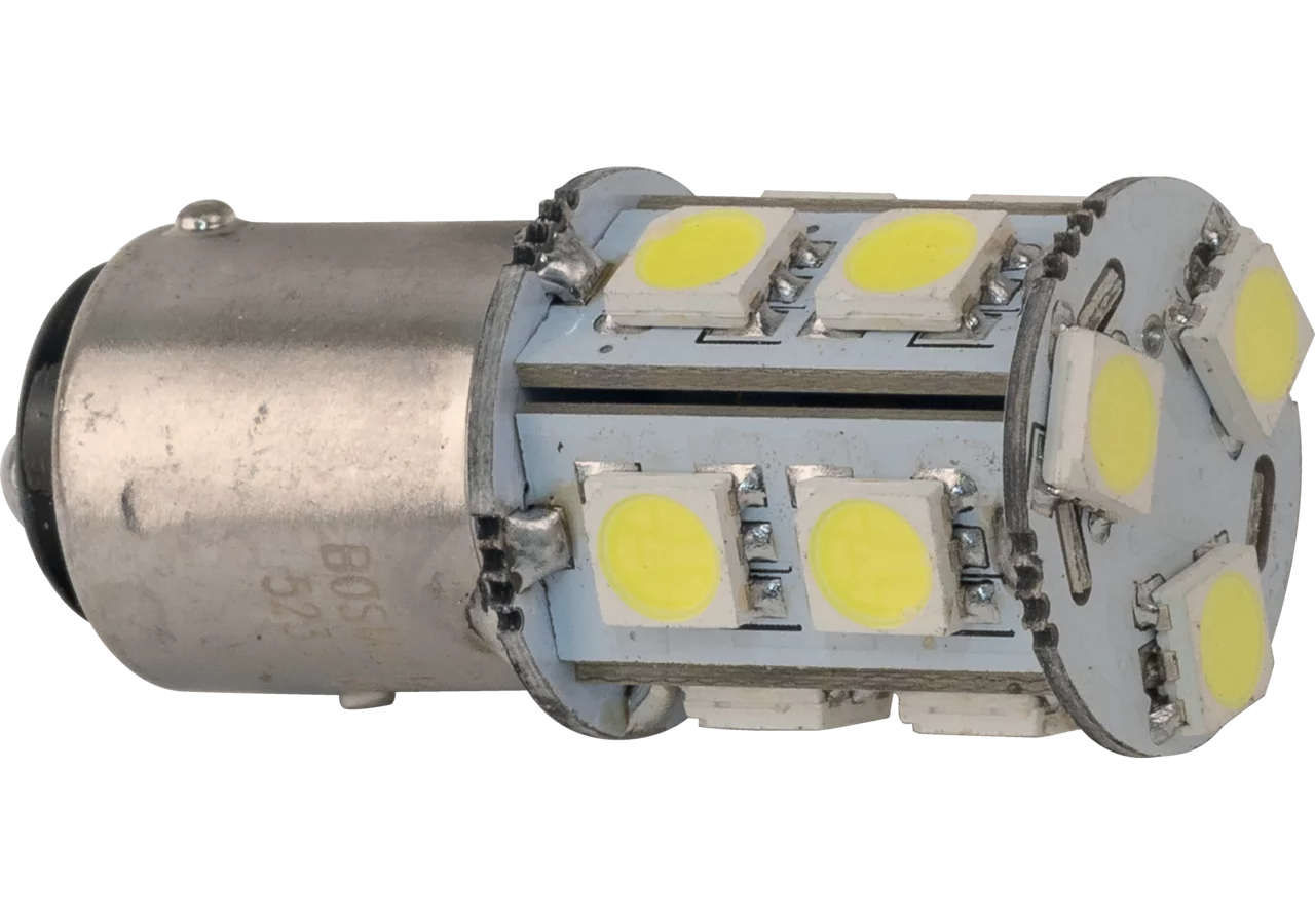 LED Kugellampe 12 V, 4 W, BAY15D, 13 x LED, 2 Stück weiß, CANBUS, SMD 5050 GartenShop24 - Hochwertige Gartengeräte