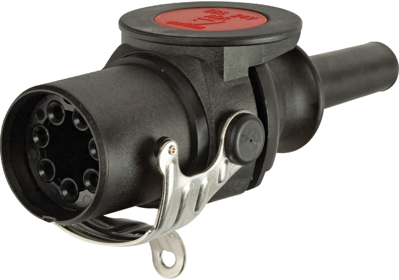 Stecker 7 P / 24 V, Knickschutztülle ISO 7638-1, ABS, EBS, ADR Erich Jaeger