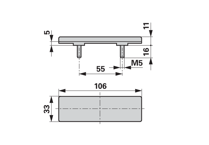 Rückstrahler Rot, 106 x 33 mm Cobo