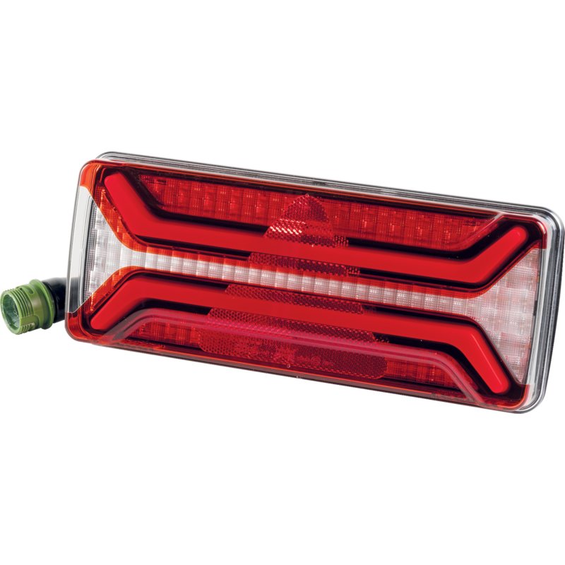 Aspöck LED Rückleuchte 350 x 140 x 54,5 mm, 7 pol. Flachstecker + KZ, rechts AgriLED 2 33-4124-267