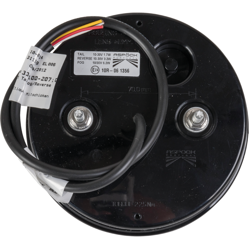 Aspöck LED Rücklicht Schluss-Nebelschluss-Rückfahrleuchte, open end Braspoint 140 mm 33-8100-207