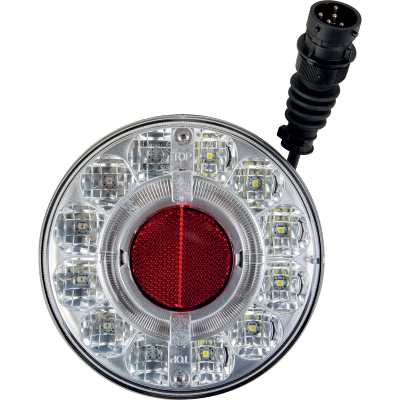 Aspöck LED Rücklicht Schluss-Nebelschluss-Rückfahrleuchte, 8 polig Braspoint 140 mm 33-8100-707