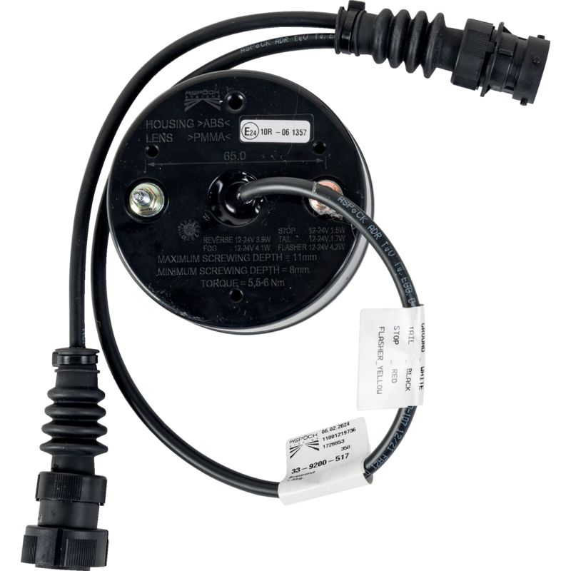 Aspöck LED Rücklicht Blink-Brems-Schlussleuchte, 8 polig Braspoint 98 mm 33-9200-517