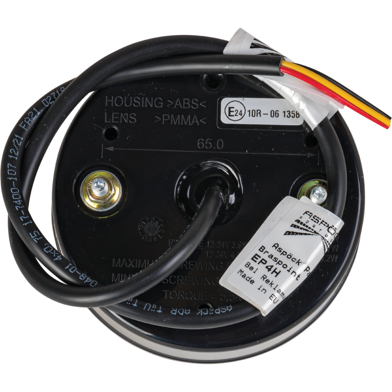 Aspöck LED Rücklicht Schluss-Nebelschluss-Rückfahrleuchte, open end Braspoint 98 mm, horizontal 33-8100-107
