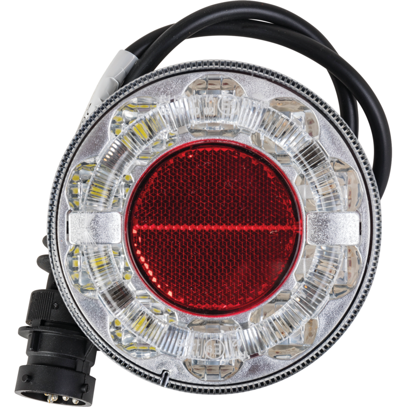 Aspöck LED Rücklicht Schluss-Nebelschluss-Rückfahrleuchte, 8 polig Braspoint 98 mm, vertikal 33-8100-507