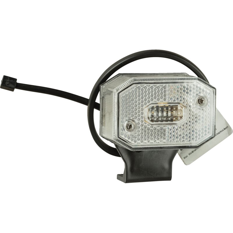Aspöck Begrenzungsleuchte Weiß, Kabel 0,5 m, 90° Winkelhalter Flexipoint I 31-6569-197