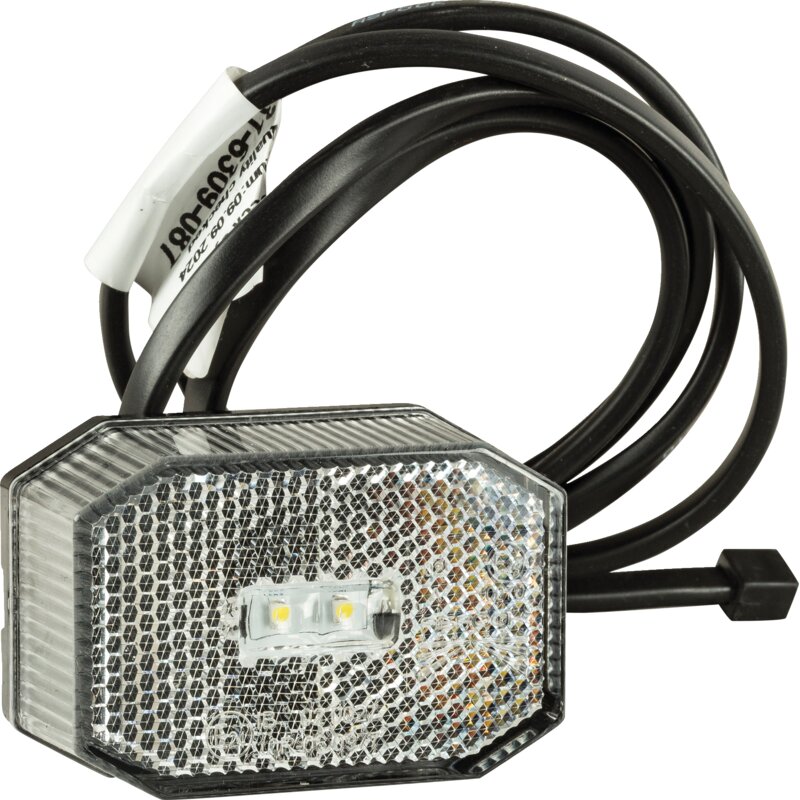 Aspöck LED Begrenzungsleuchte 12 / 24 V, Weiß, Kabel 1 m Flexipoint LED 31-6309-087