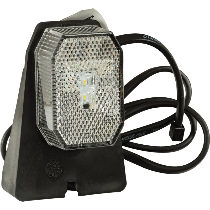 Aspöck LED Begrenzungsleuchte 12 / 24 V, Weiß, Kabel 1 m, Aufhängeteil 100 mm Flexipoint LED 31-6369-037